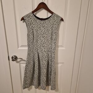 Dynamite Black & White Floral Midi Dress